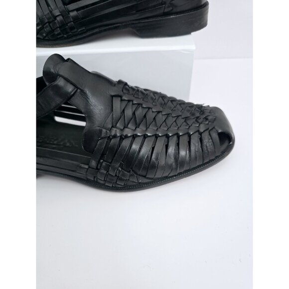 Cole Haan Huaraches Fisherman Leather Black Buckle Sandals Mens Shoes 10 D main image 9